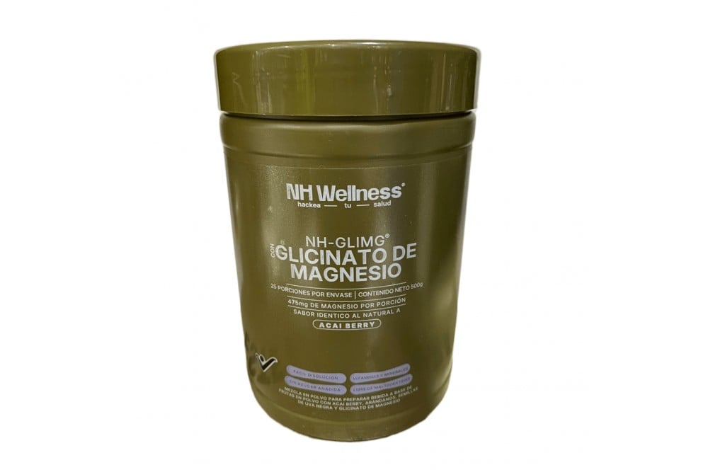 Glicinato Magnesio Newhealth Sabor Acai Berry 500 G