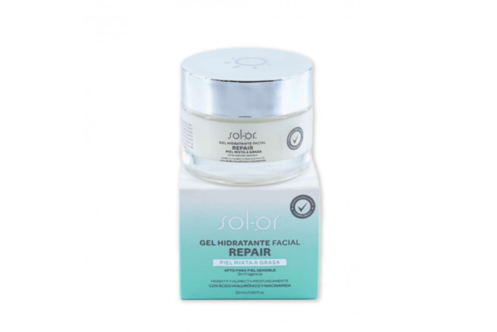 Gel Hidratante Facial Sol-or Rapeir Piel Mixta a Grasa 50 Ml