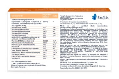 Suplemento Multi Vitaminico Exelges 30 Cápsulas Blandas