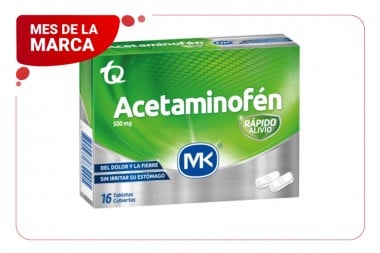 Acetaminofén Mk 500 Mg 16...