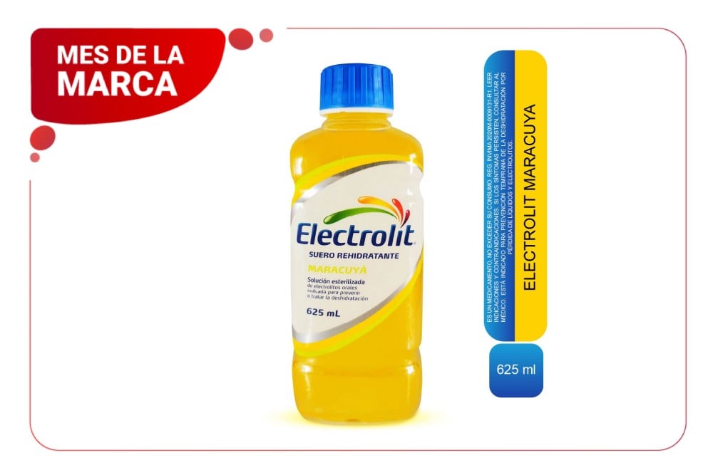 Suero Hidratante Electrolit Sabor Maracuyá 625 Ml