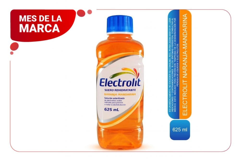 Suero Hidratante Electrolit Sabor Naranja Mandarina 625 Ml