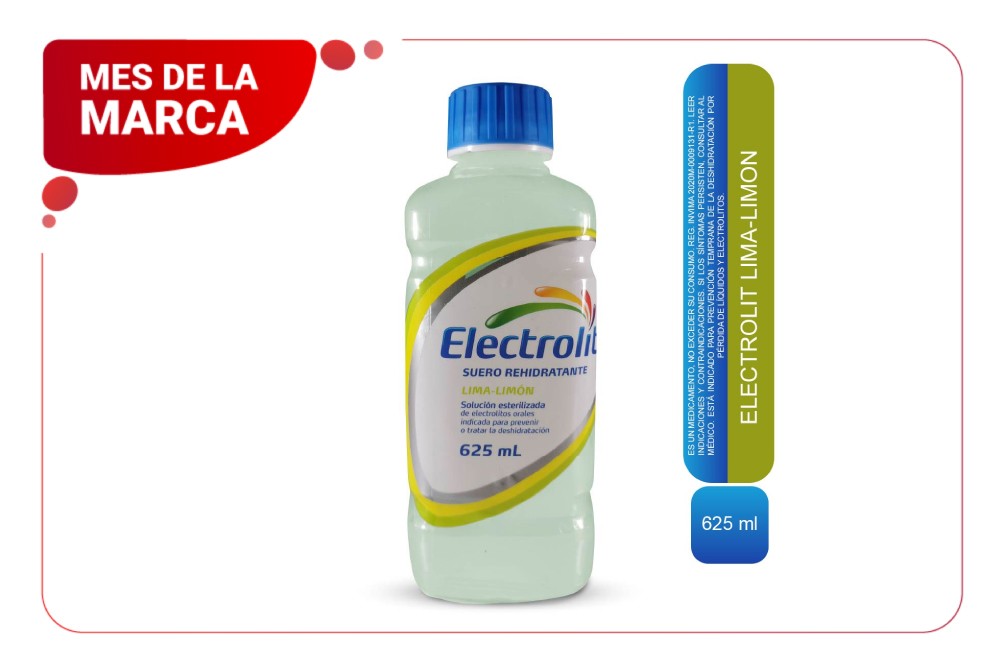 Suero Hidratante Electrolit Sabor Lima Limón 625 Ml