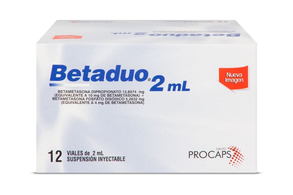 Suspensión Inyectable Betaduo 10-4 Mg Intramuscular 12 Viales de 2 Ml C/U