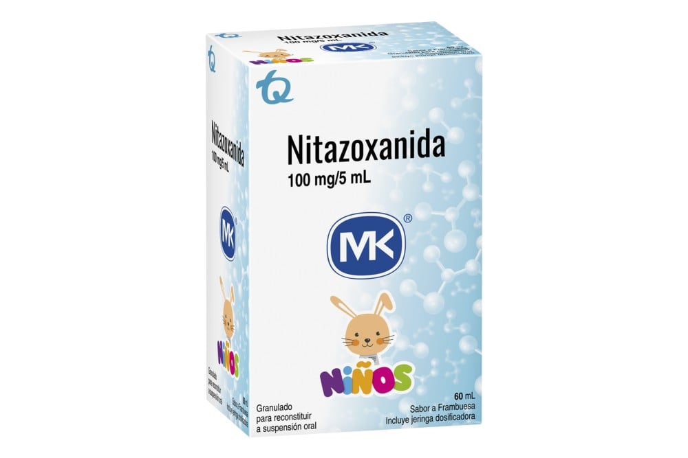 Nitazoxanida Mk 100 Mg / 5 Ml Sabor Frambuesa 60 Ml