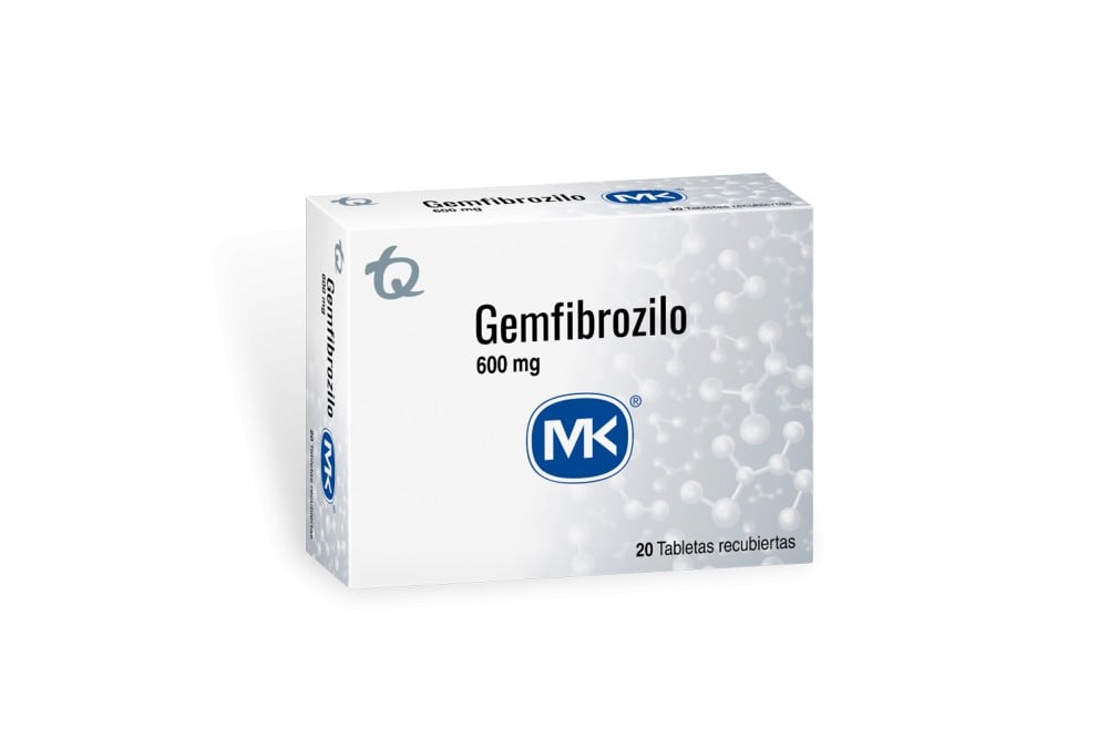 Gemfibrozilo Mk 600 Mg 20 Tabletas Recubiertas