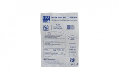 Mascara De Oxigeno Life Care Esteril Talla L adulto Und