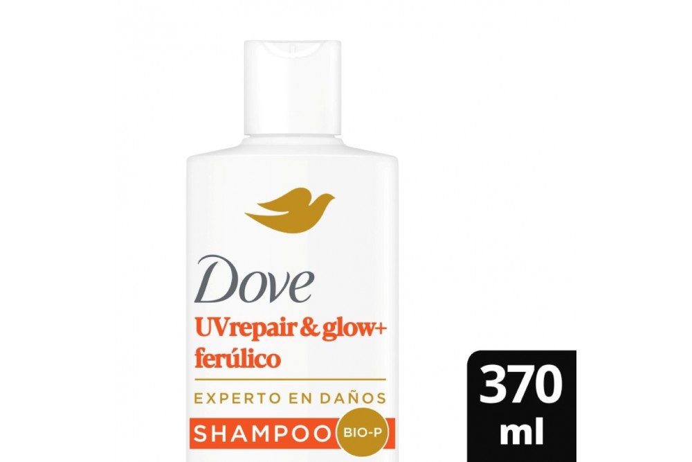 Shampoo Dove UVrepair & Glow+ Ferúlico Experto En Daños 370 Ml