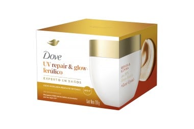 Mascarilla Capilar Dove UVrepair & Glow+ Ferúlico Experto En Daños 250 G
