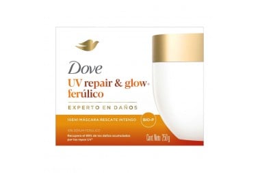 Mascarilla Capilar Dove UVrepair & Glow+ Ferúlico Experto En Daños 250 G
