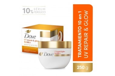 Mascarilla Capilar Dove UVrepair & Glow+ Ferúlico Experto En Daños 250 G