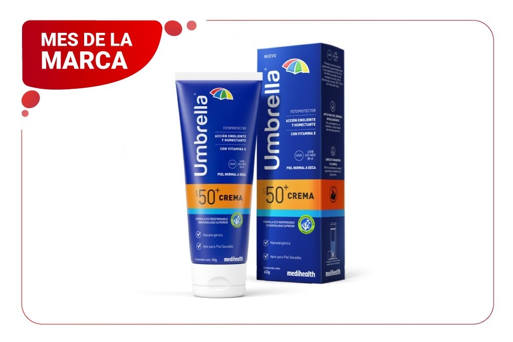 Bloqueador Solar En Crema Umbrella Spf 50 Con 60 G