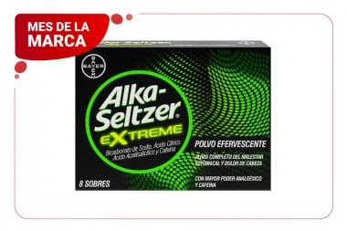 Alka-Seltzer Extreme 8 Sobres En Polvo Efervescente