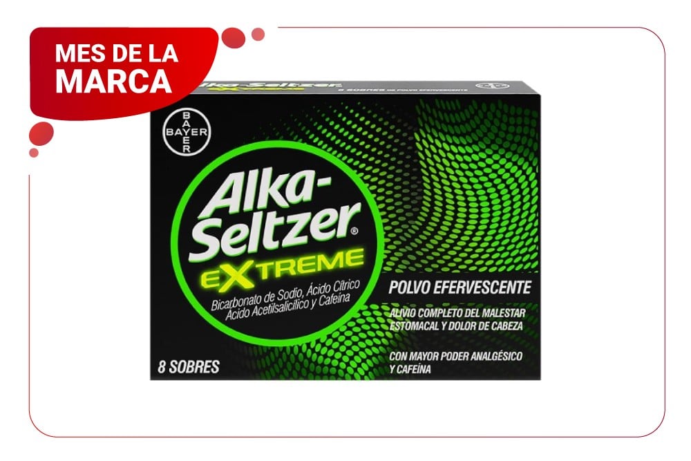 Alka-Seltzer Extreme 8 Sobres En Polvo Efervescente