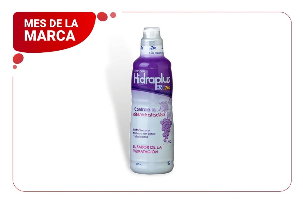 Hidraplus 75 Suero Oral Sabor A Uva Frasco Con 400 Ml