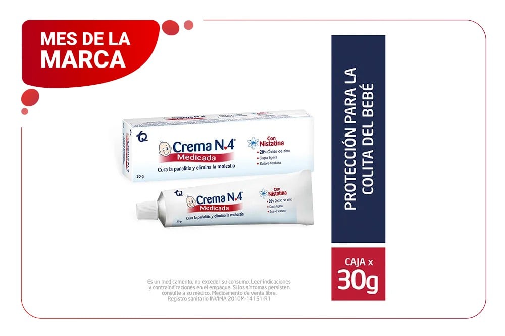 Crema N°4 Medicada Caja Con Tubo Con 30 G