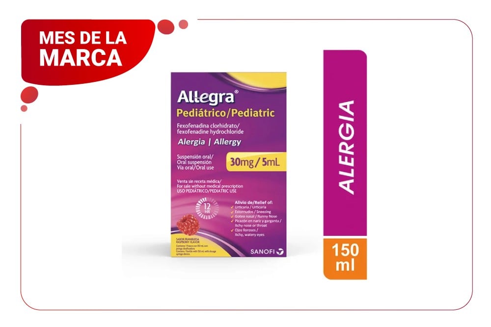 Allegra Pediátrico 30 Mg / 5 Ml Frasco Con 150 Ml