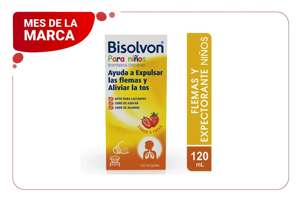 Bisolvon Niños Jarabe Caja Con Frasco Con 120 Ml