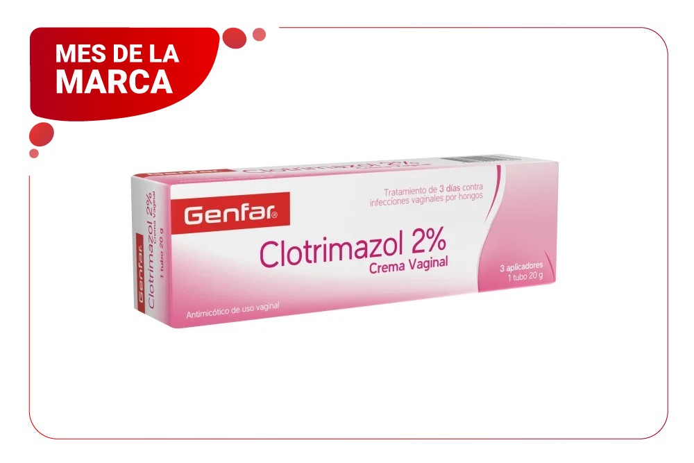 Clotrimazol 2% Genfar Crema Vaginal 20 G + 3 Aplicadores