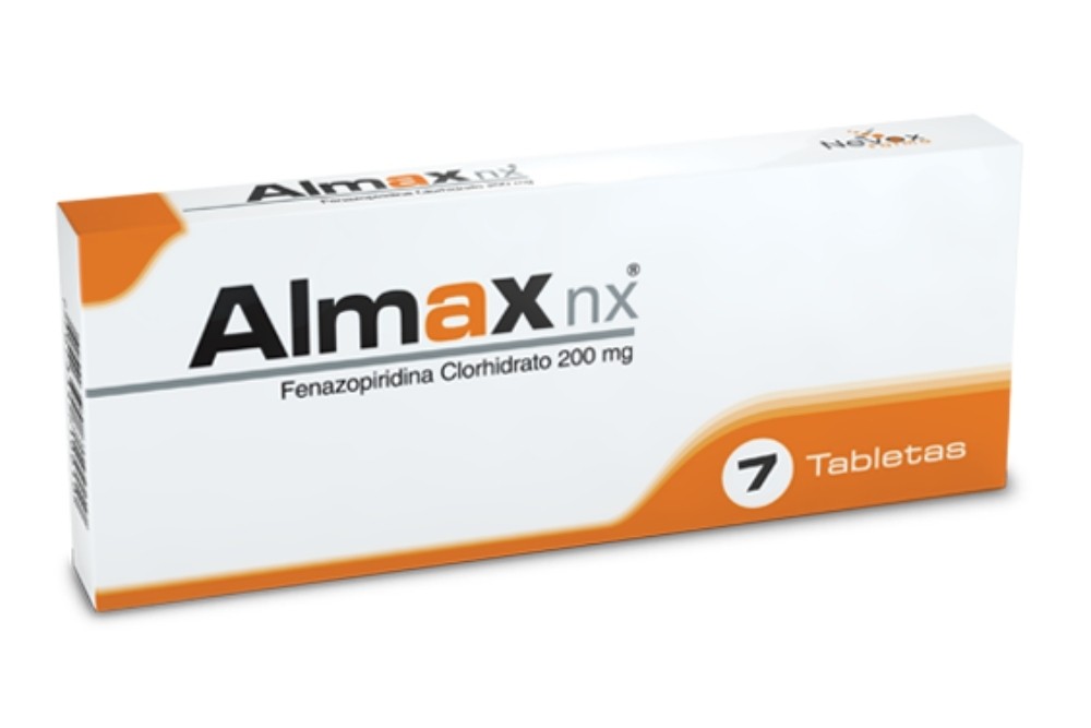 Almax Nx Fenazopiridina Clorhidrato 200 Mg 7 Tabletas
