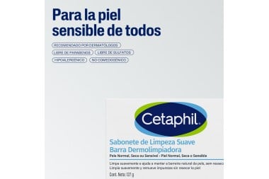 Jabón Dermolimpiador Cetaphil Piel Normal Seca O Sensible 127 G