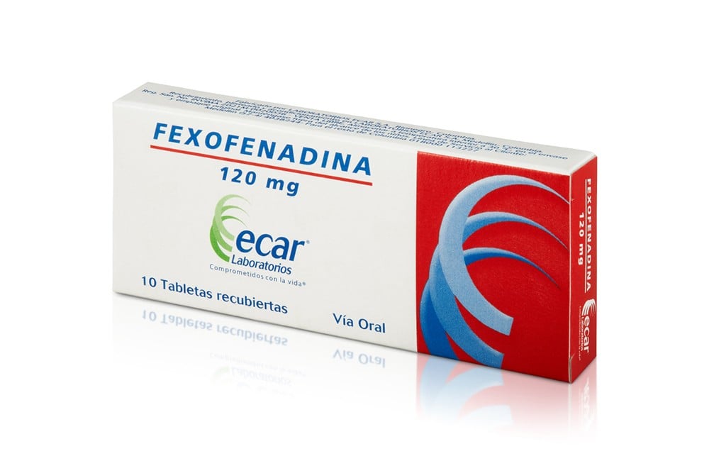 Fexofenadina 120 Mg Ecar 10 Tabletas Recubiertas