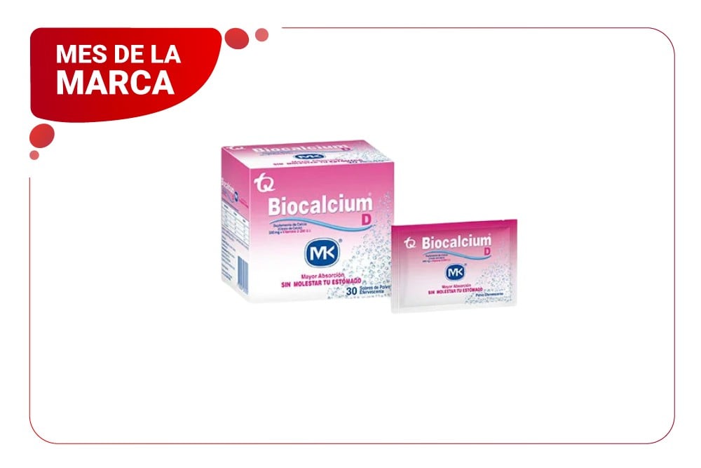 Biocalcium D Polvo 500 Mg / 200 U.I Caja Con 30 Sobres
