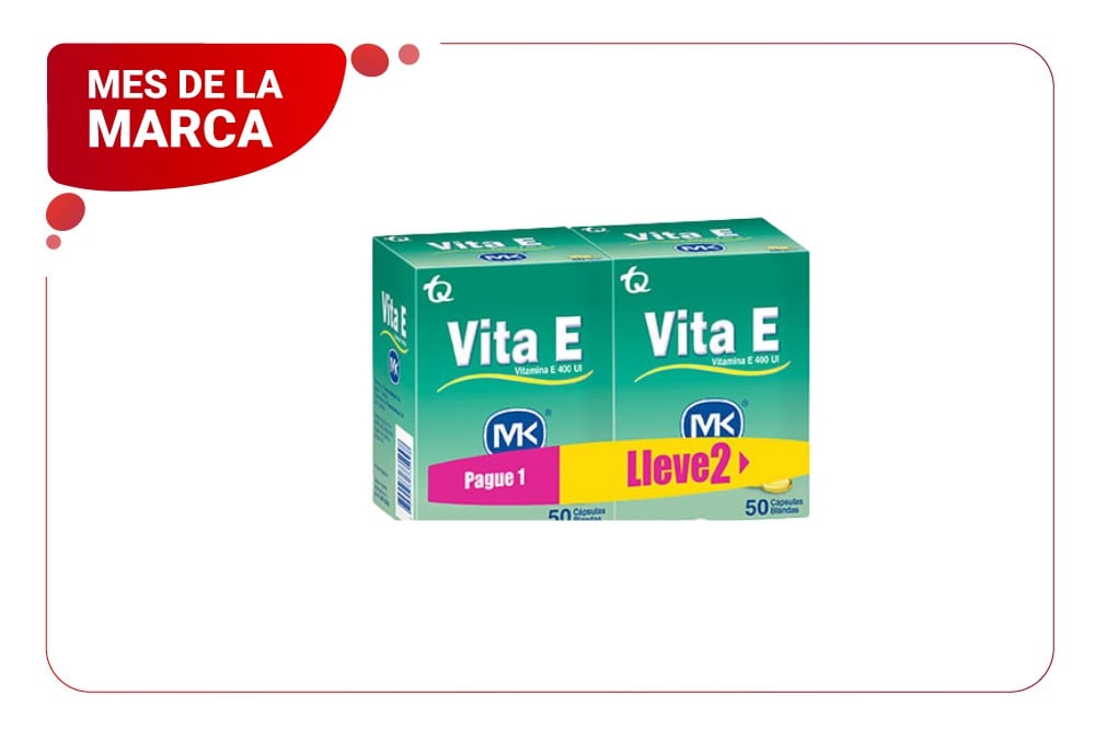 Promoción Vita E 400 Ui 2 Cajas Con 50 Cápsulas Blandas C/U