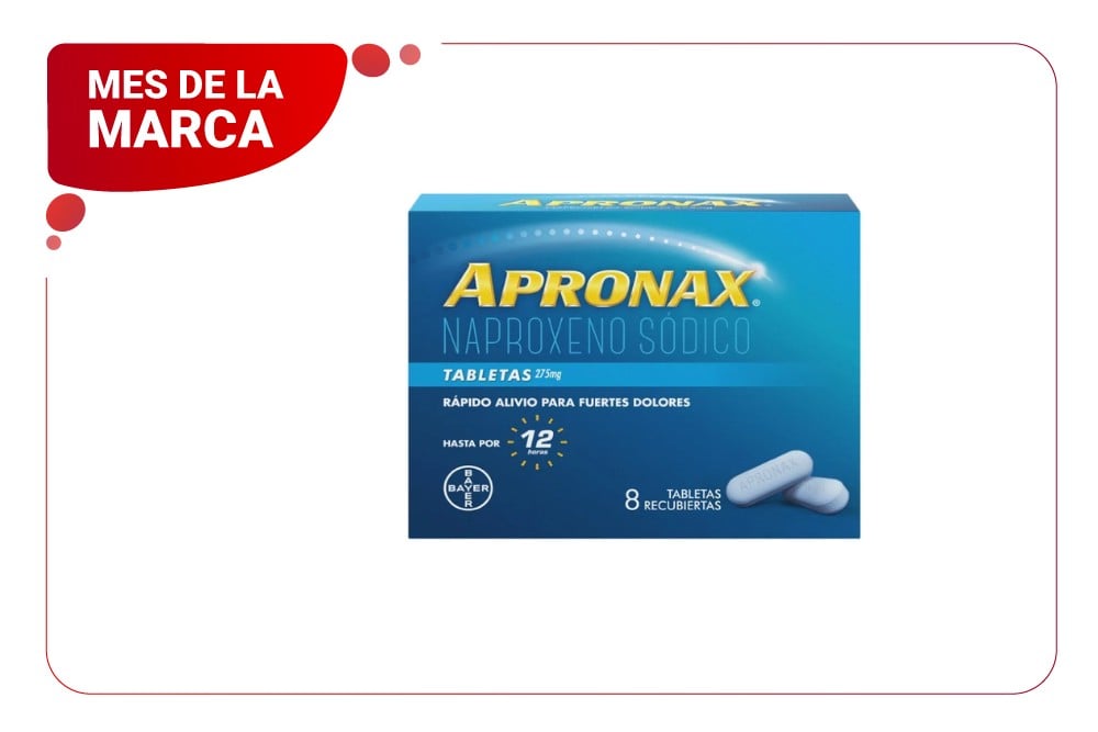 Apronax Rápido Alivio 8 Tabletas Recubiertas
