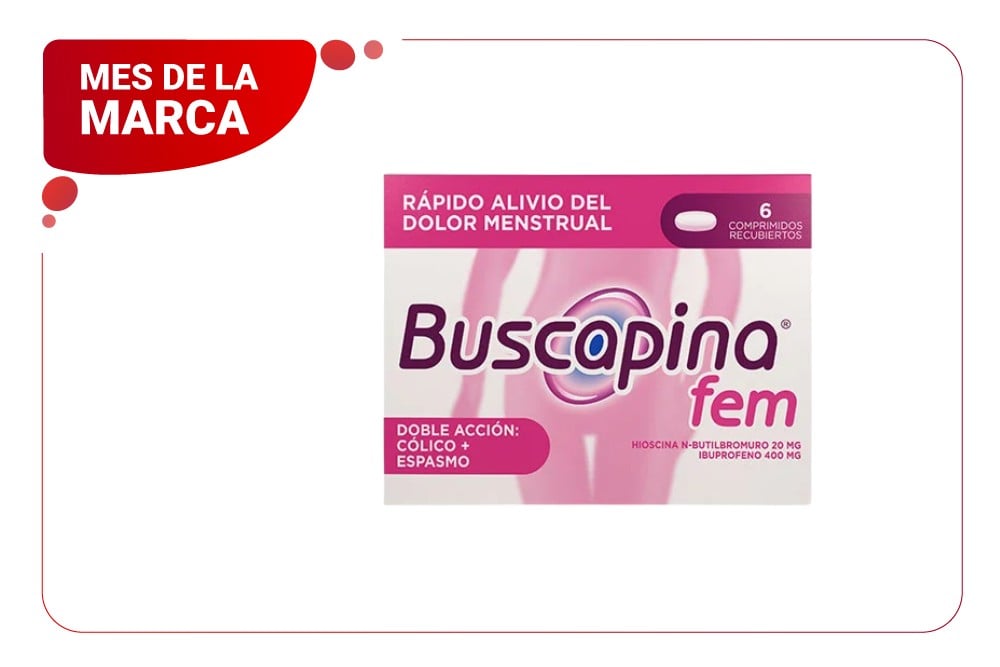 Buscapina Fem 20 / 400 Mg Caja Con 6 Comprimidos Recubiertos