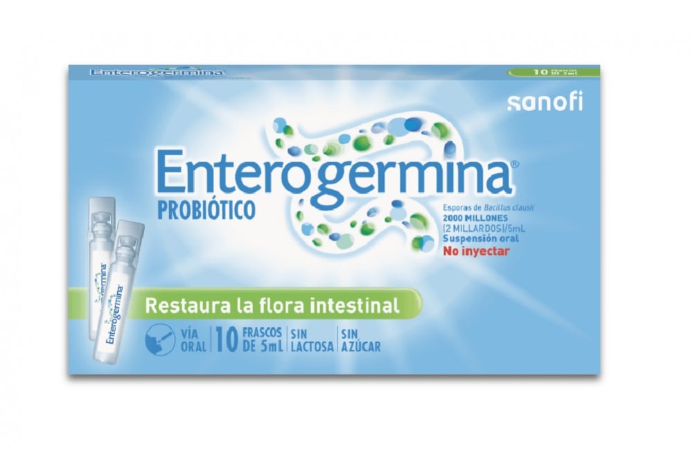 Enterogermina Suspensión Oral Caja Con 10 Frascos De 5 Ml
