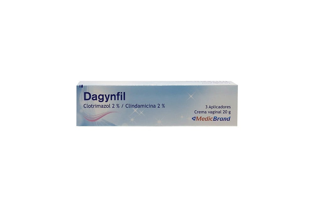Crema Vaginal Dagynfil Clotrimazol 2% / Clindamicina 2% Con 3 Aplicadores 20G