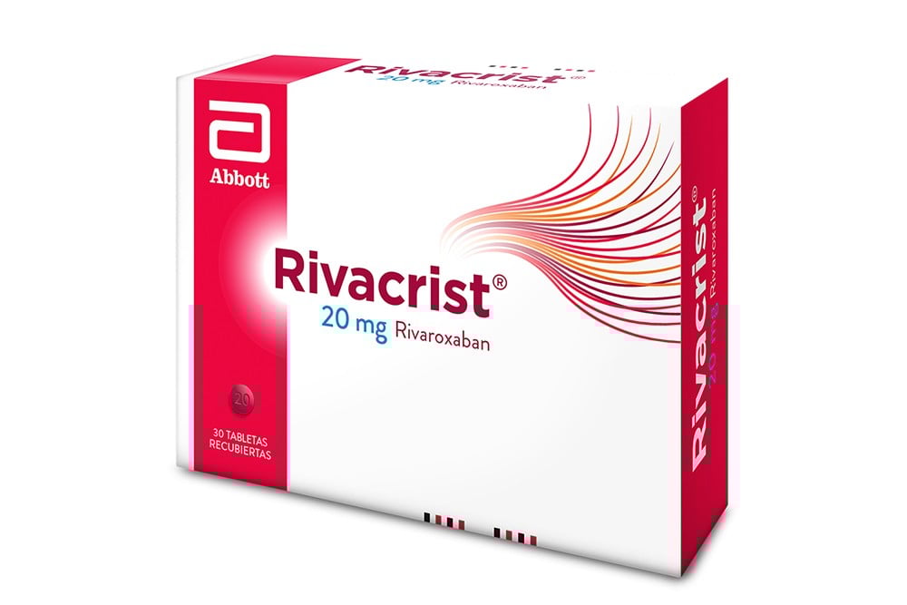Rivacrist Rivaroxaban 20 Mg 30 Tabletas Recubiertas