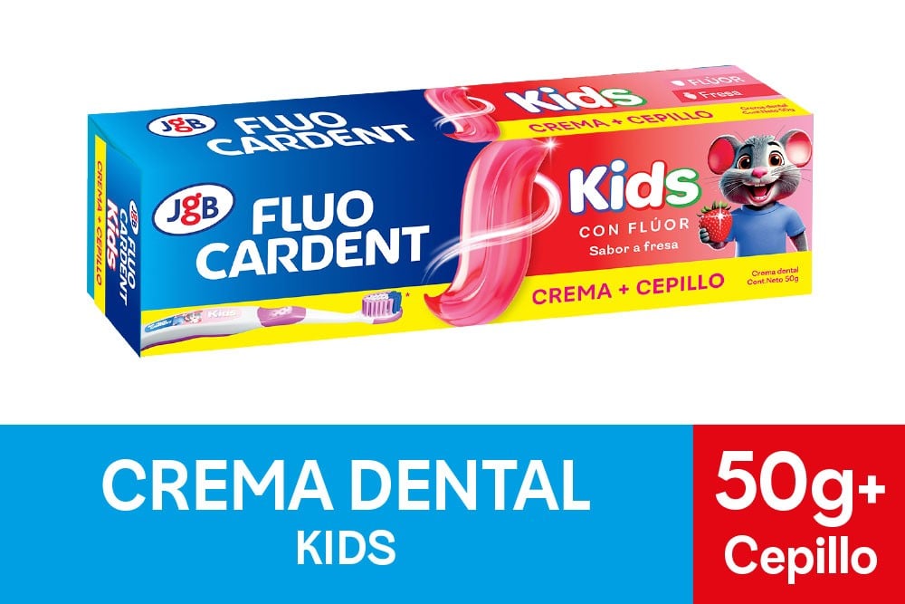 Oferta Crema Dental Fluocardent Kids Sabor Fresa 50 G + Cepillo