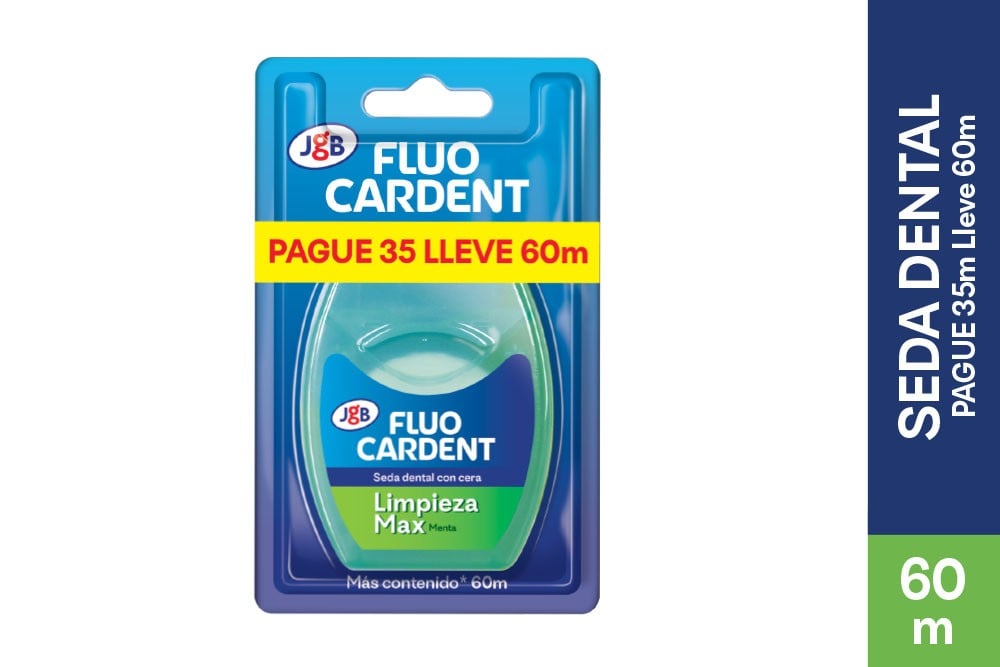 Oferta Seda Dental Fluocardent Limpieza Max 60 M