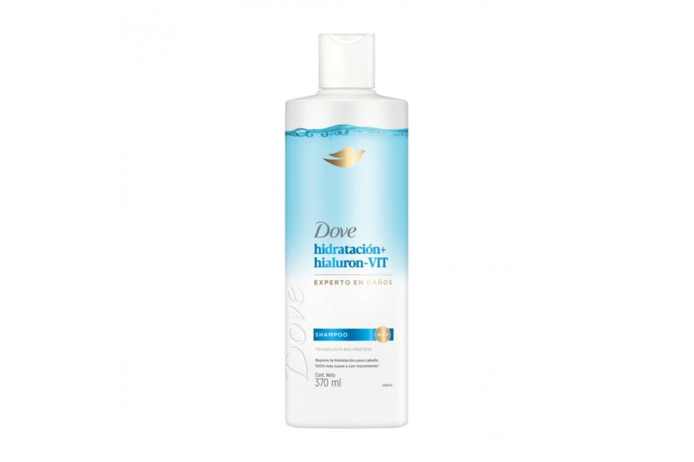 Shampoo Dove Hidratación + Hialuron Vit Experto En Daños 370 Ml