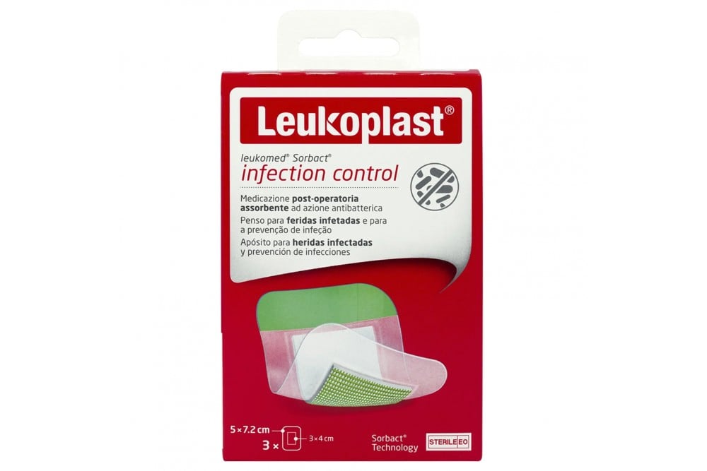 Apósitos Leukoplast Sorbact Infection Control 3 Unds