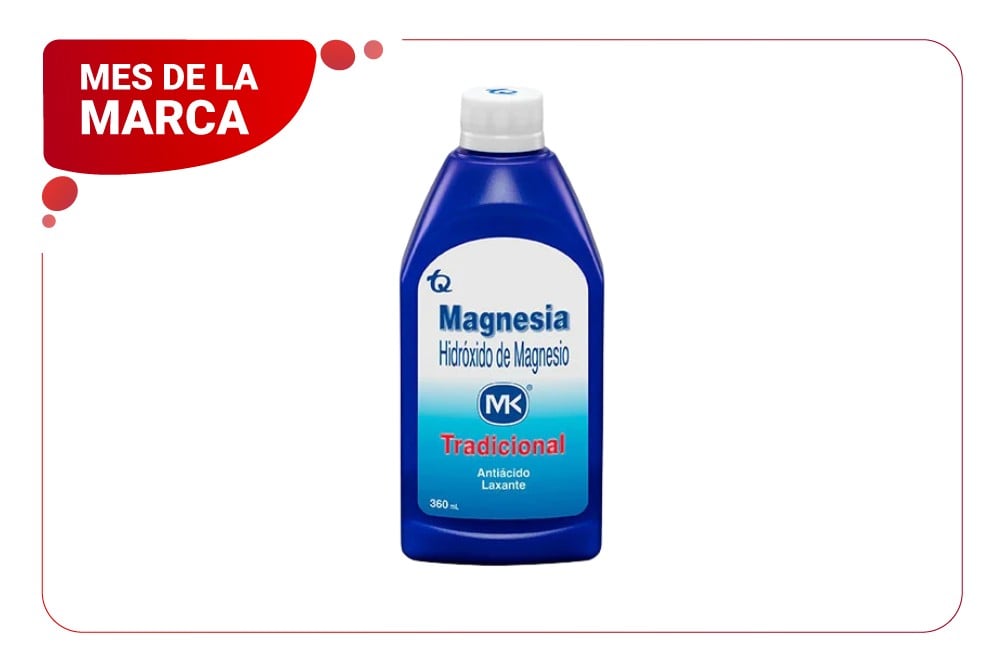 Magnesia Tradicional Antiácido Laxante Frasco Con 360 Ml