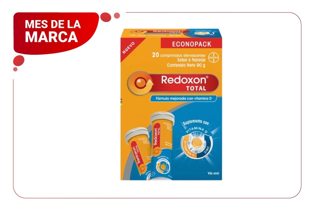 Redoxon Total Sabor Naranja 20 Tabletas Efervescentes