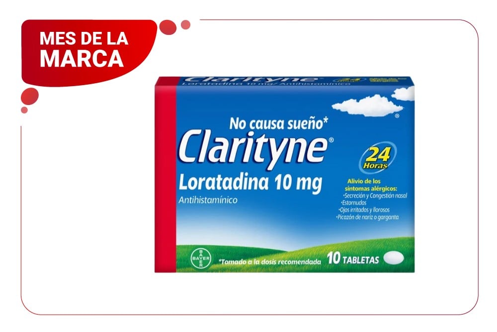 Clarityne Loratadina 10 Mg 10 Tabletas