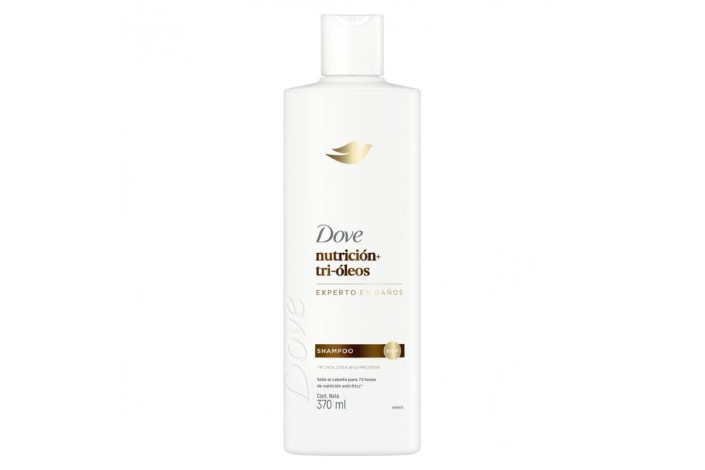 Shampoo Dove Nutrición + Tri-óleos Experto En Daños 370 Ml