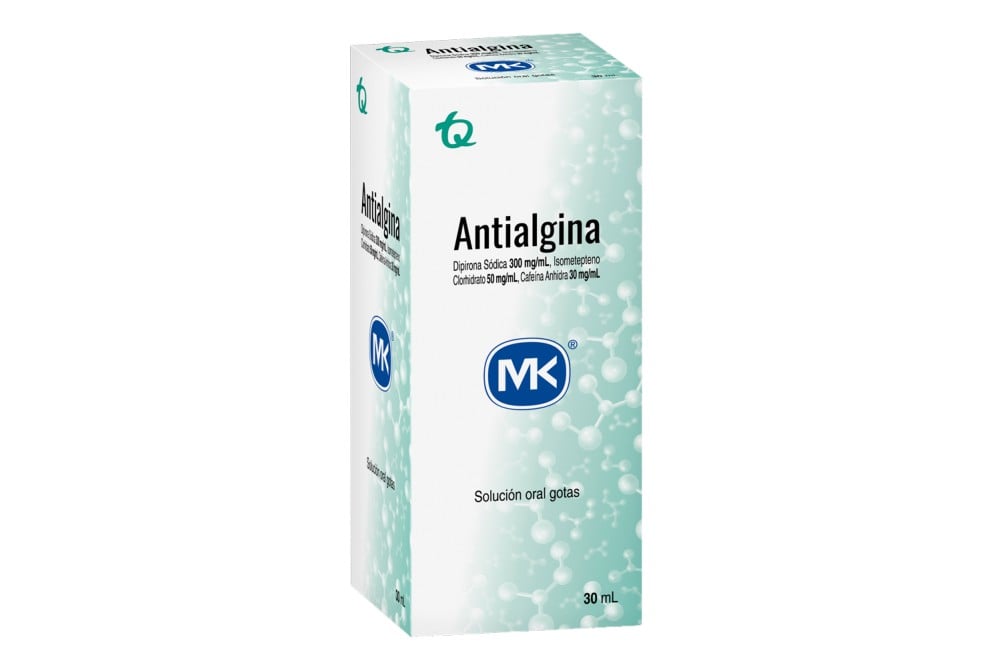 Antialgina 300 / 50 / 30 Mg Solución Oral Caja Con Frasco Con 30 Ml