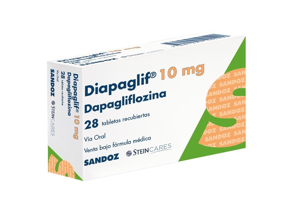 Diapaglif  Dapagliflozina 10 Mg 28 Tabletas Recubiertas