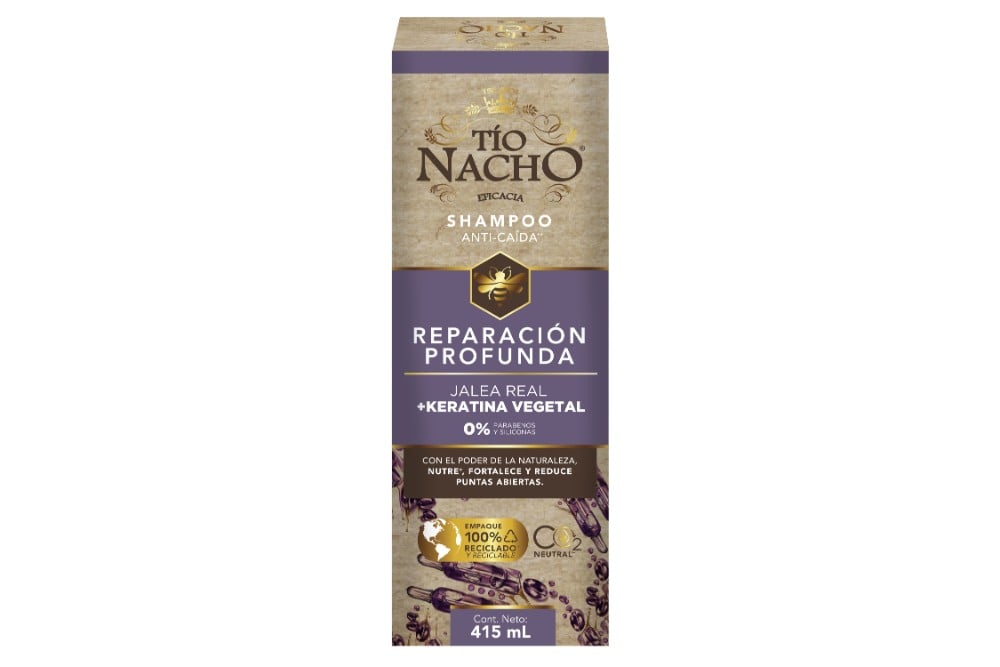 Shampoo Tio Nacho Reparación Profunda con Jalea Real + Keratina Vegetal 415 Ml