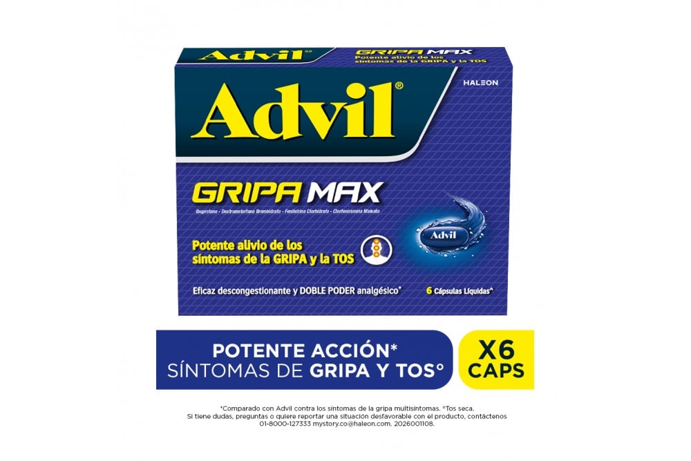 Advil Gripa Max 6 Cápsulas Líquidas