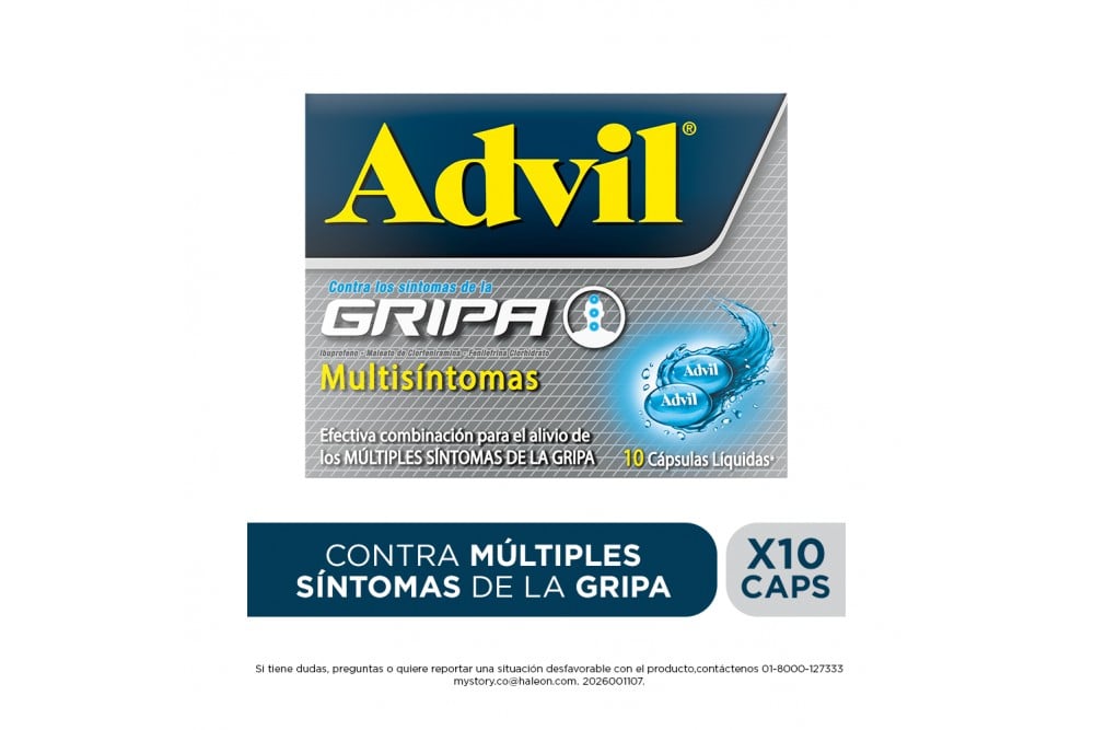 Advil Gripa Multisíntomas 10 Cápsulas Líquidas