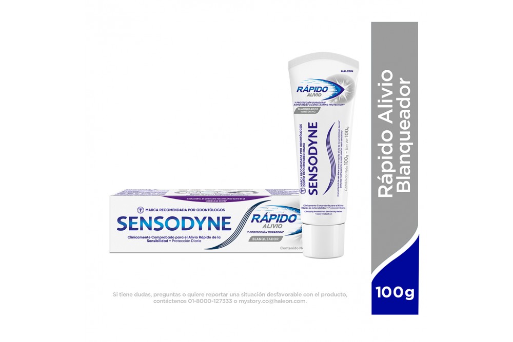 Crema Blanqueador Sensodyne Rápido Alivio 100 G