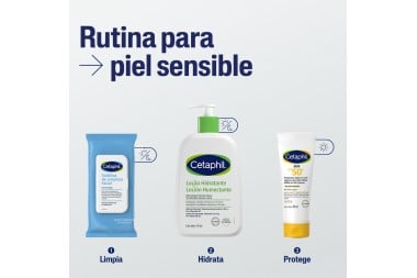 Toallas Húmedas Faciales Cetaphil Piel Sensible 25 Unds