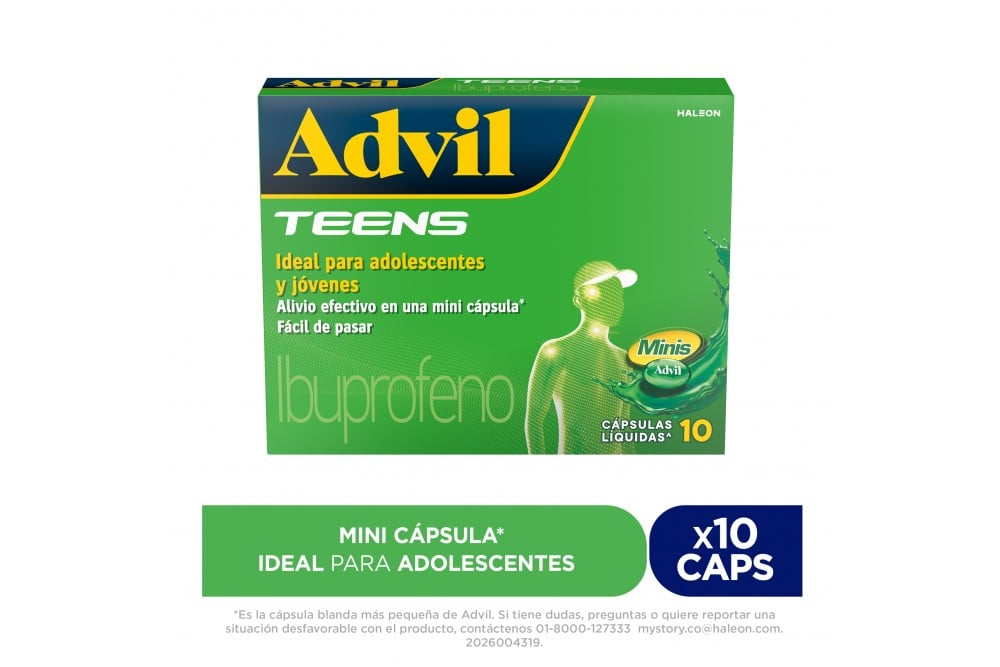 Advil Teens Minis 10 Cápsulas liquidas