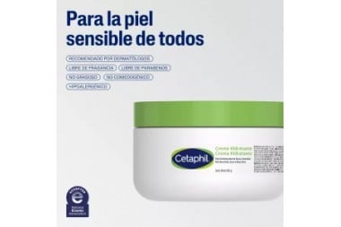 Crema Hidratante Cetaphil Piel Sensible, Seca a muy Seca 250 G